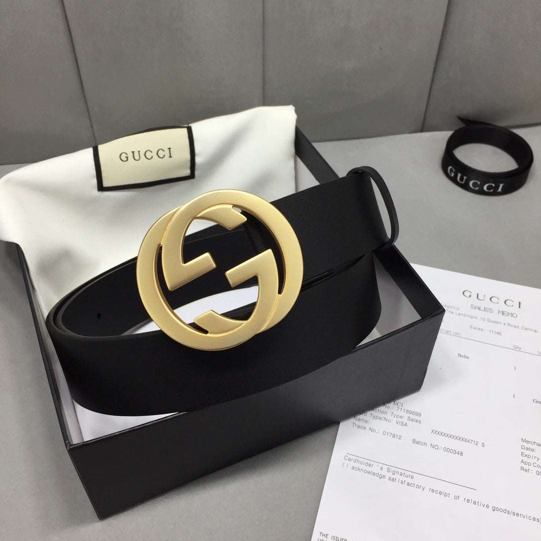 Gucci Belt With Double G Buckle Black