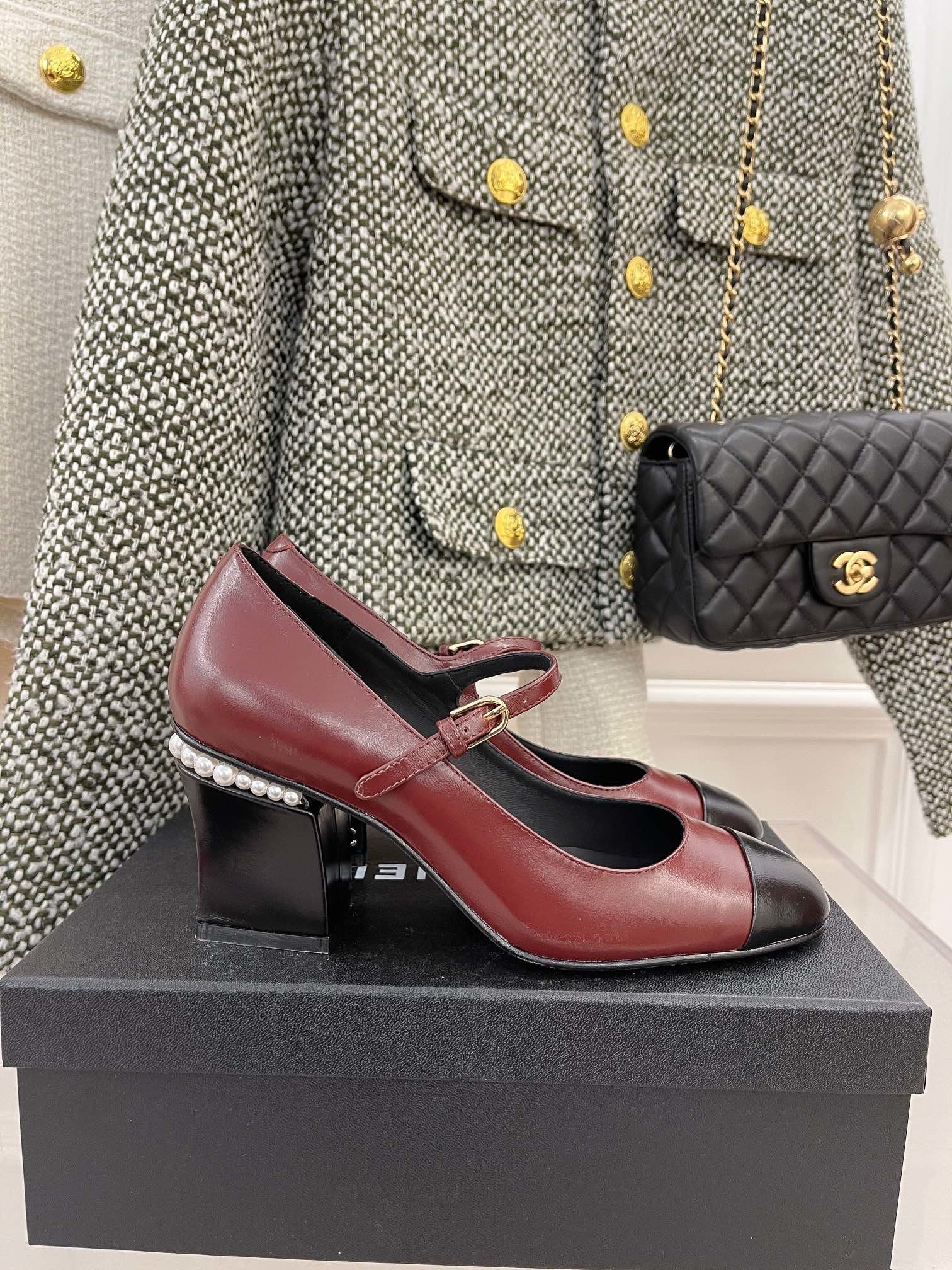 Chanel Open Shoes Red