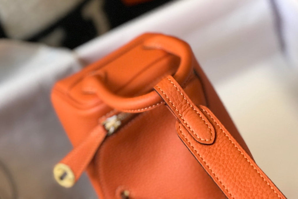 Hermes Lindy Mini 19cm Orange Bag