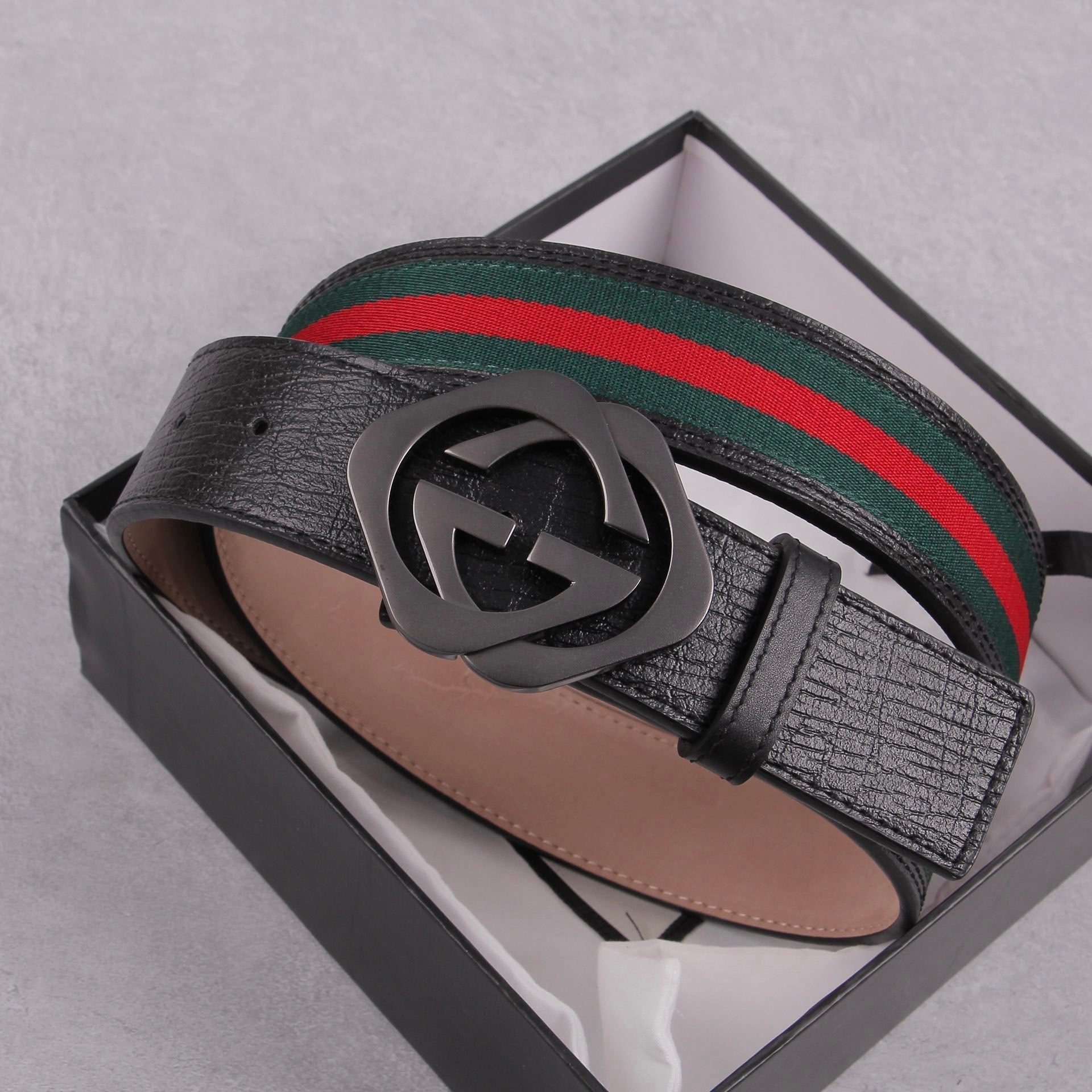 Gucci Belt With Double G Buckle Black