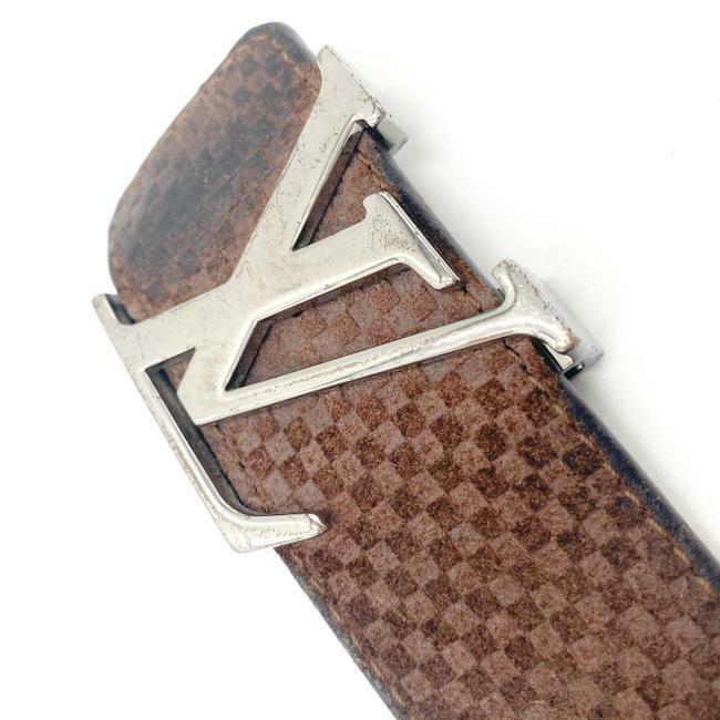 Louis Vuitton Brown Suede Damier Lv Initiales 40mm 95 38 Moka Belt