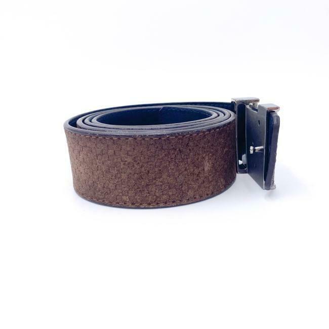 Louis Vuitton Brown Suede Damier Lv Initiales 40mm 95 38 Moka Belt