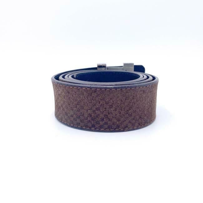 Louis Vuitton Brown Suede Damier Lv Initiales 40mm 95 38 Moka Belt