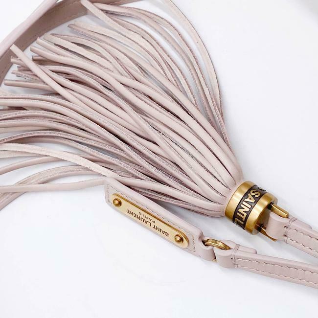 Saint Laurent Monogram Lou Camera Calfskin Matelasse Washed Light Pink Leather Shoulder Bag