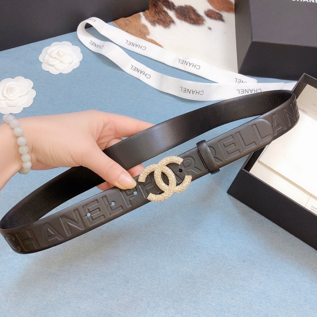 Chanel Belt With Beaded Buckle Brown