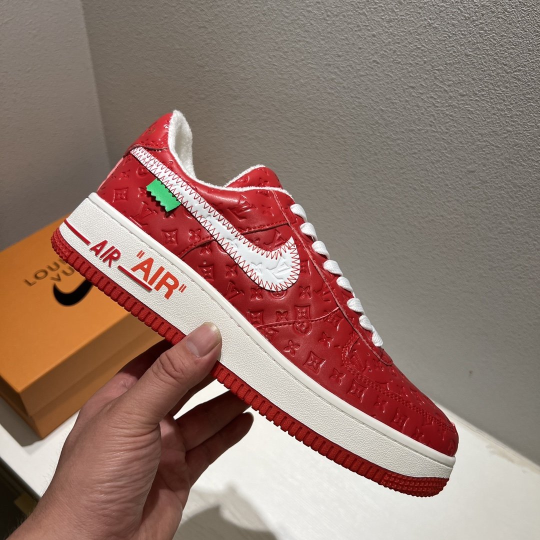 Louis Vuitton x Off-White x Nike Air Force 1 Red