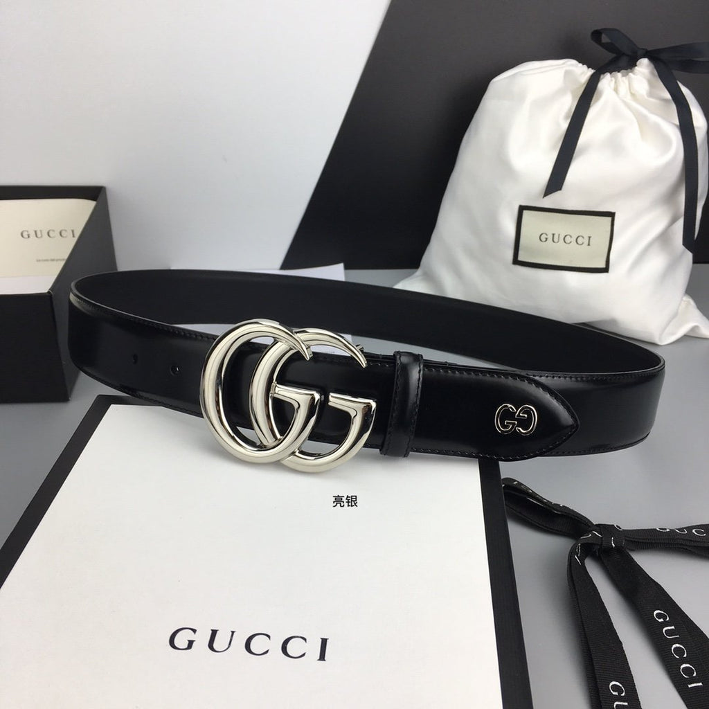 Gucci Belt With Double G Buckle Black