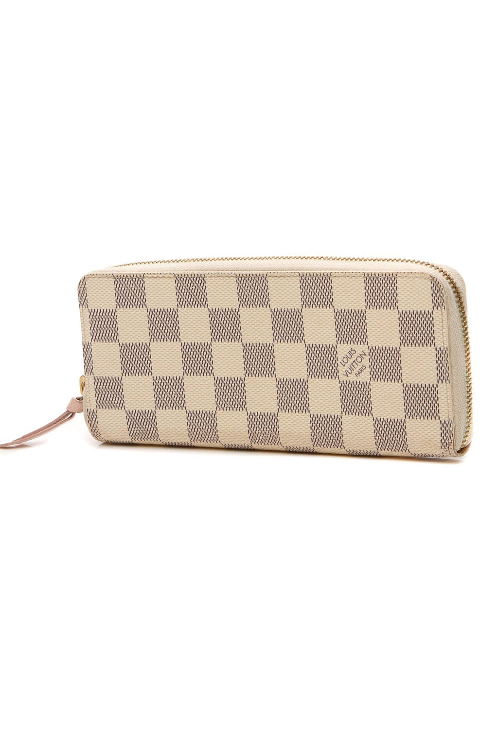 Clemence Wallet - Damier Azur/Rose Ballerine