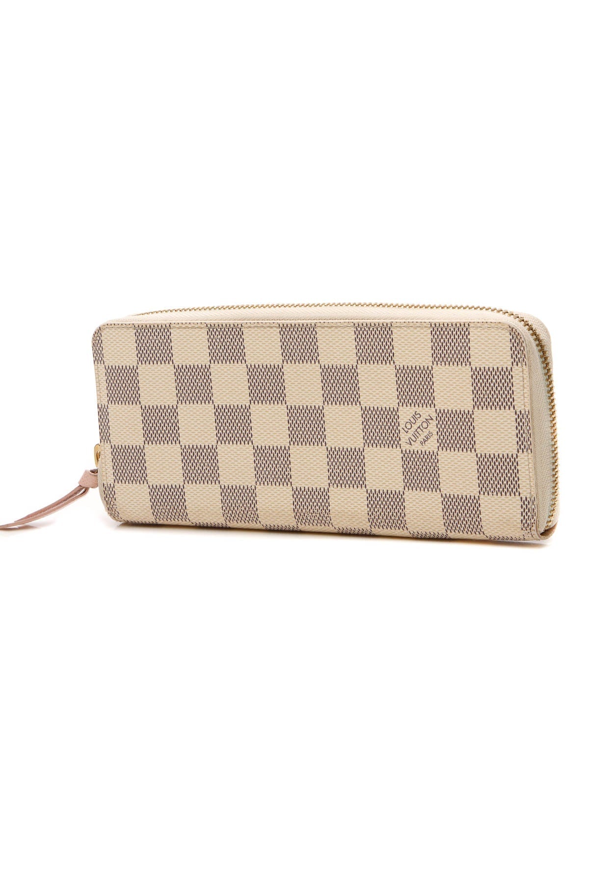Clemence Wallet - Damier Azur/Rose Ballerine