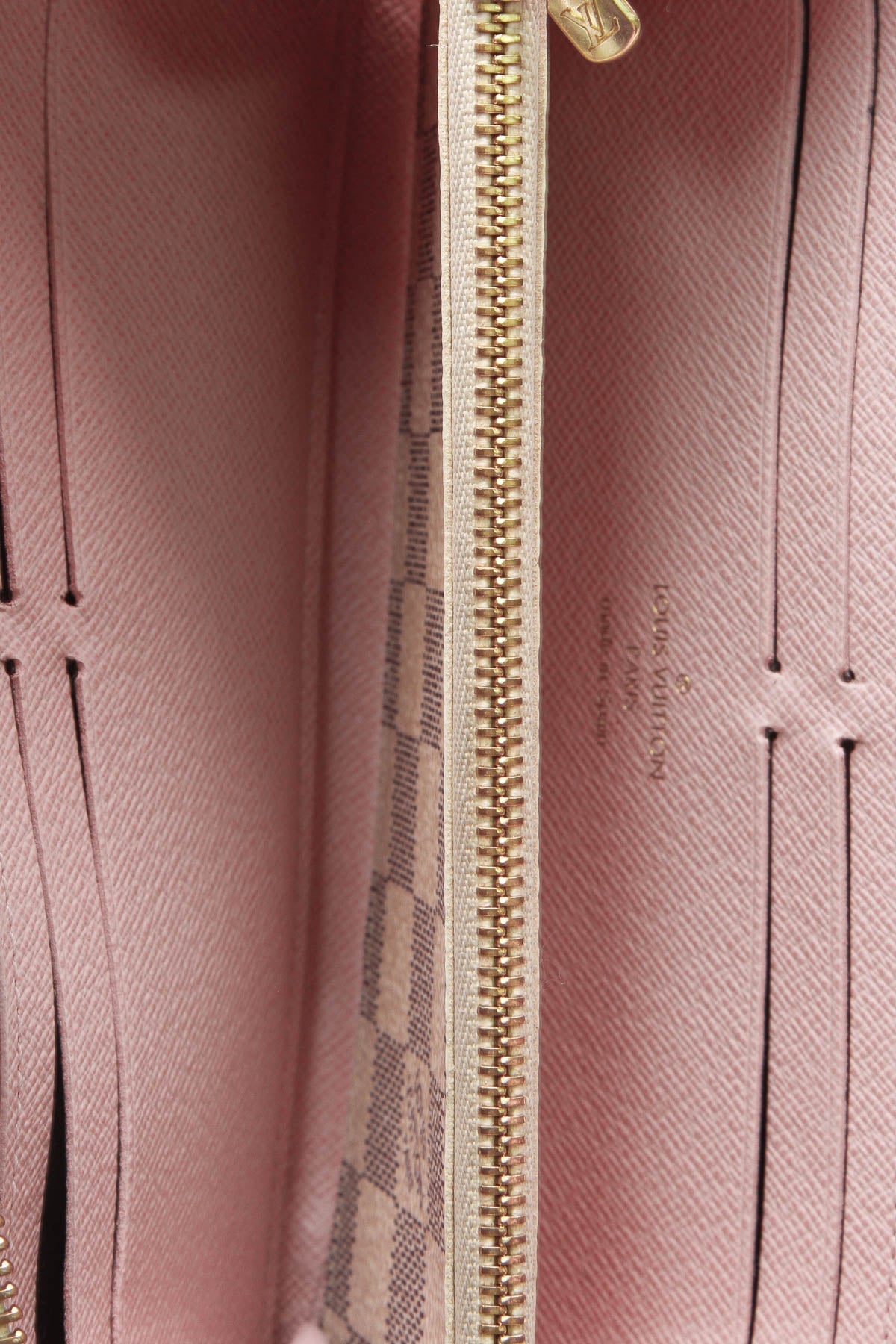Clemence Wallet - Damier Azur/Rose Ballerine