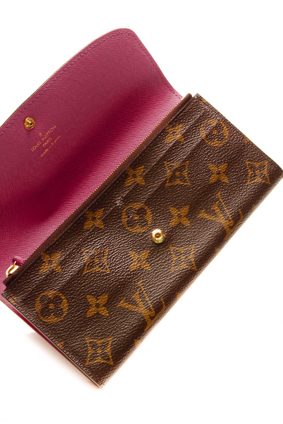 Emilie Wallet - Monogram/ Fuchsia