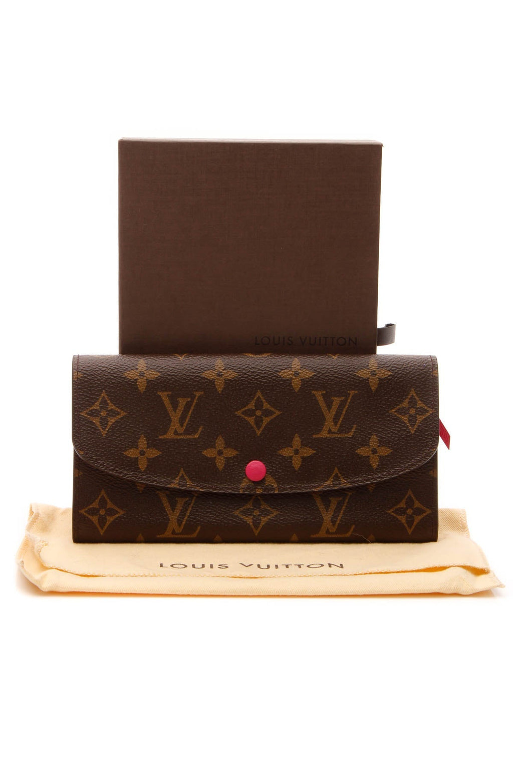 Emilie Wallet - Monogram/ Fuchsia