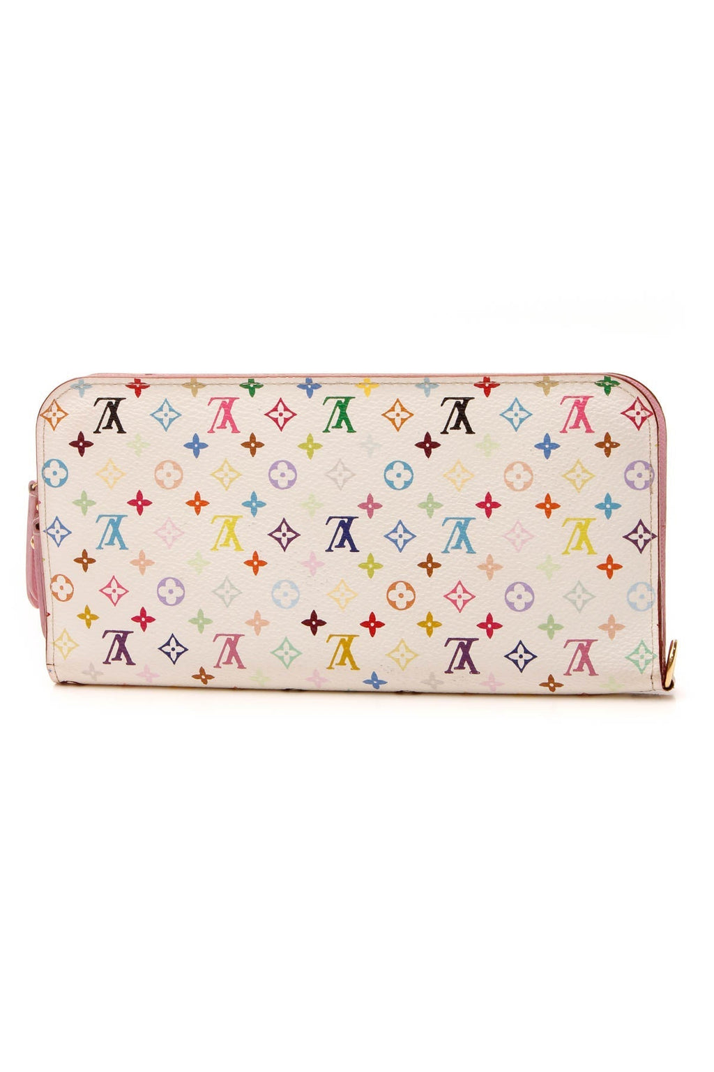 Litchi Insolite Wallet - White Multicolore Monogram