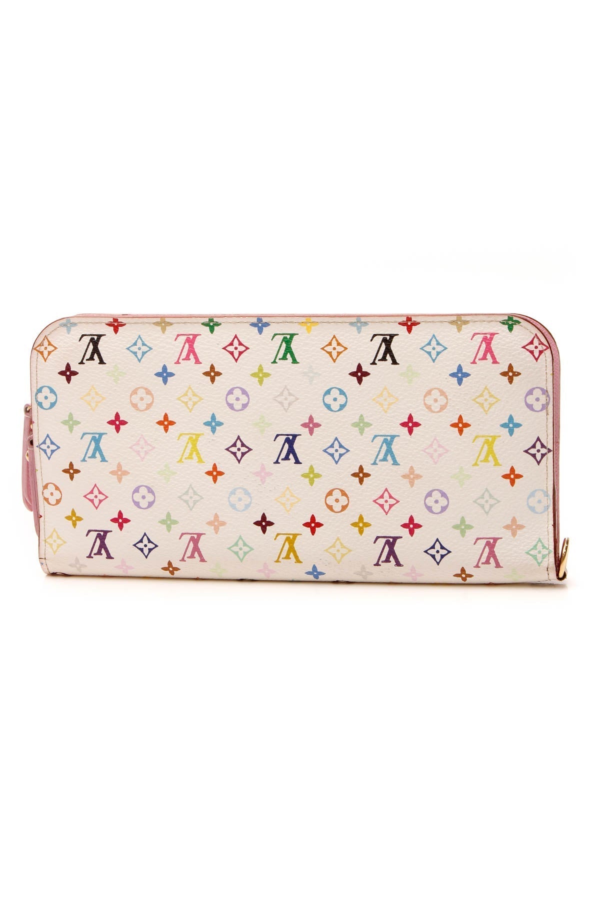 Litchi Insolite Wallet - White Multicolore Monogram