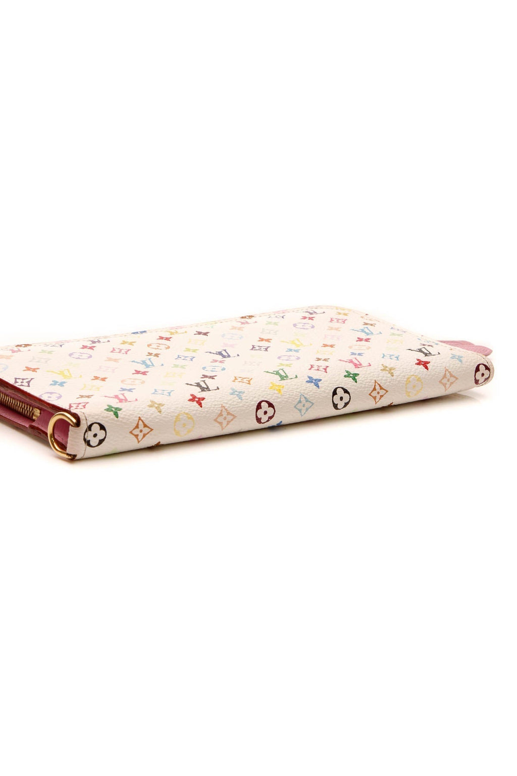 Litchi Insolite Wallet - White Multicolore Monogram