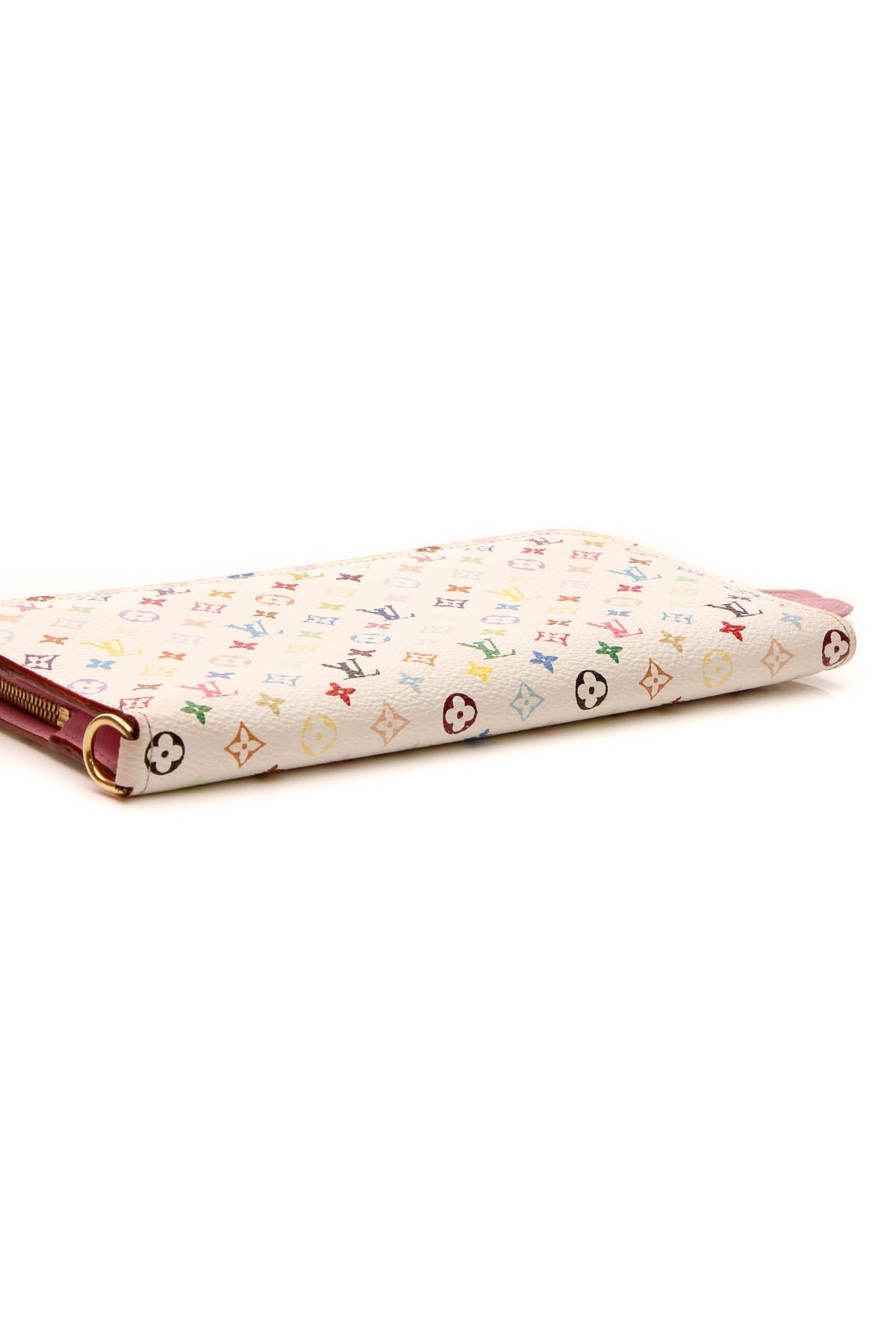 Litchi Insolite Wallet - White Multicolore Monogram