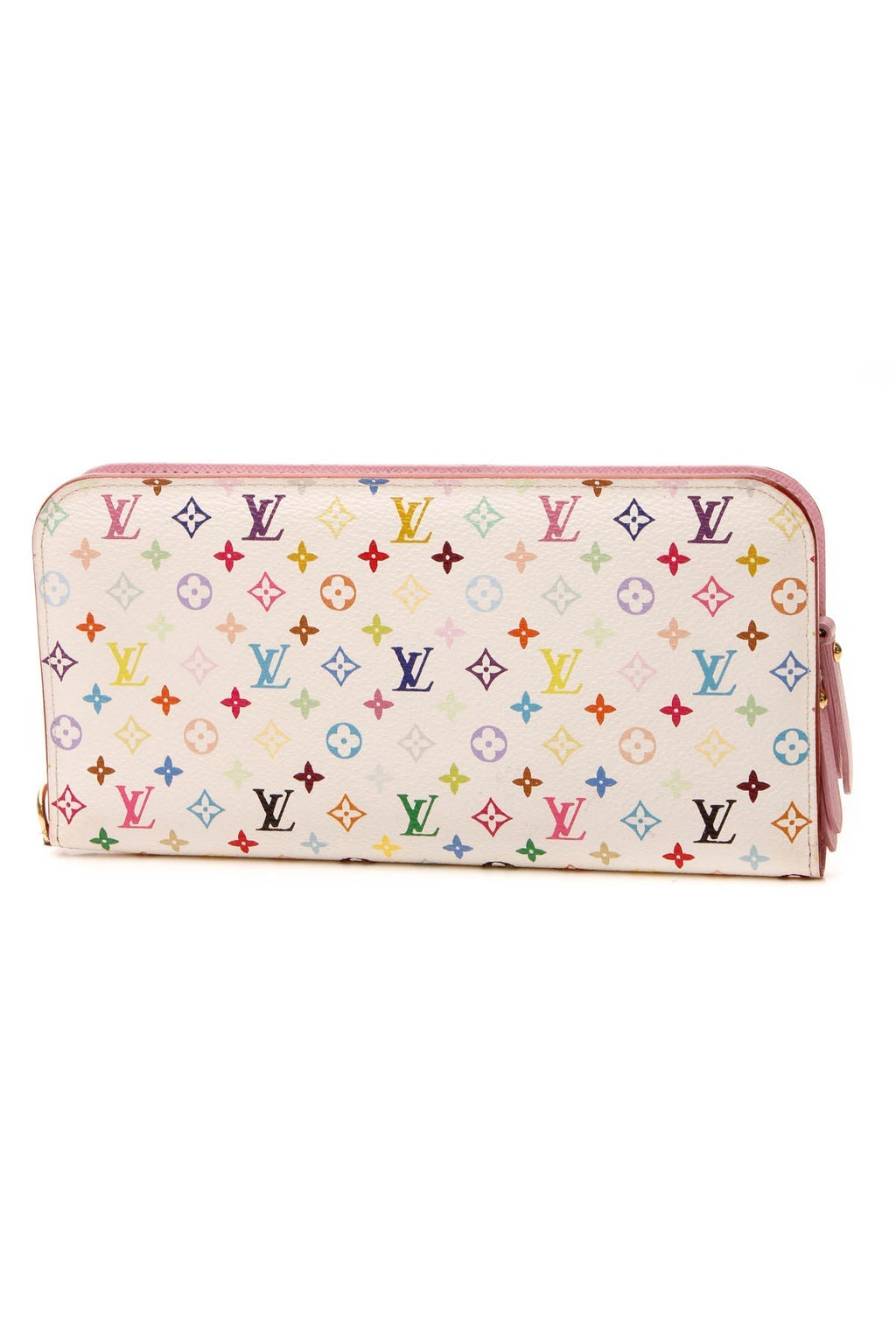 Litchi Insolite Wallet - White Multicolore Monogram