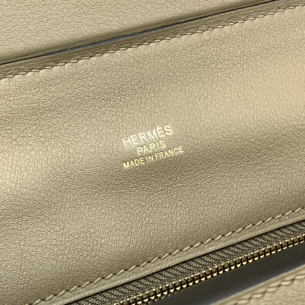 Hermes 24 24 29cm Noir Black Clémence Brown