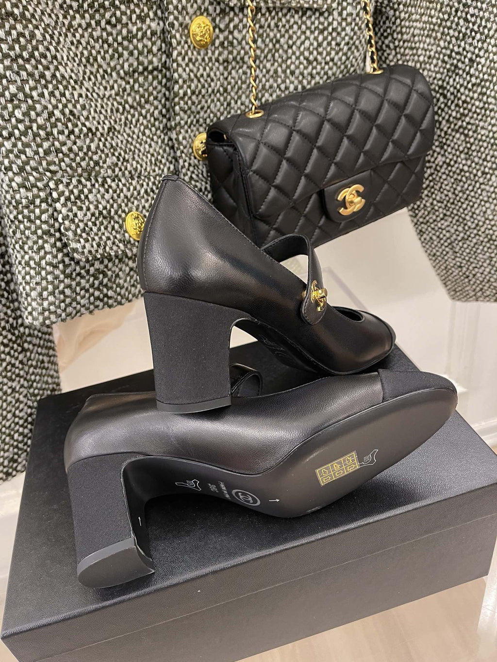 Chanel Sling Back 2.5 Inches Black