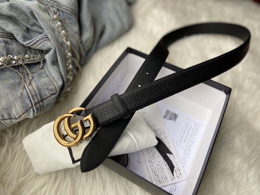 Gucci Belt With Double G Buckle Black