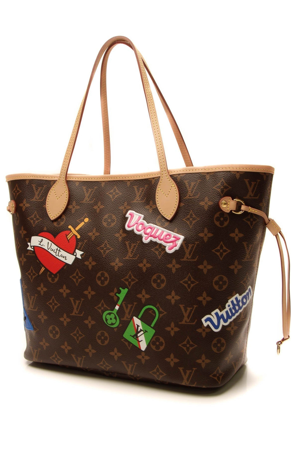 Patches Neverfull MM Tote Bag - Monogram