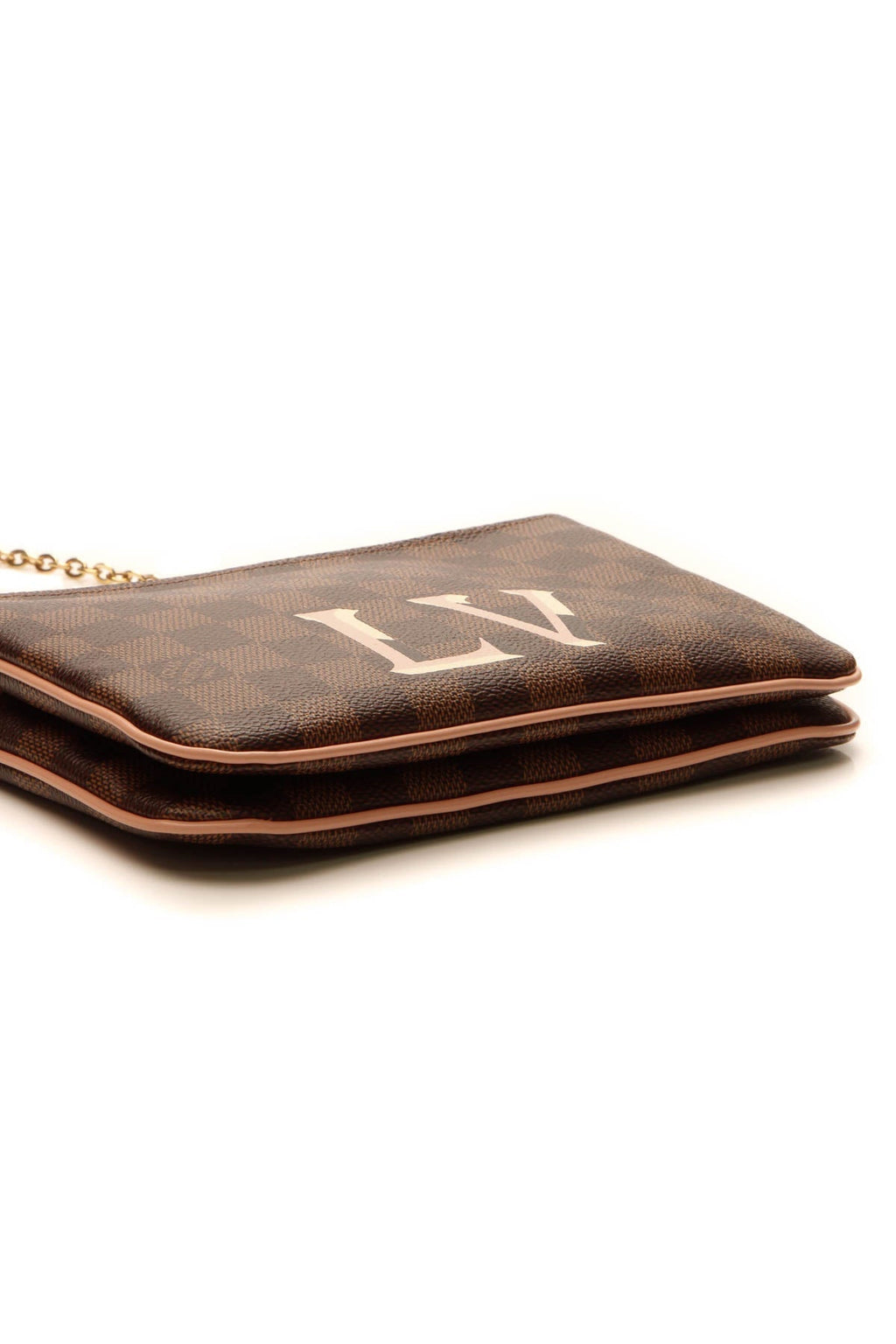 Double Zip Pochette Bag - Damier Ebene
