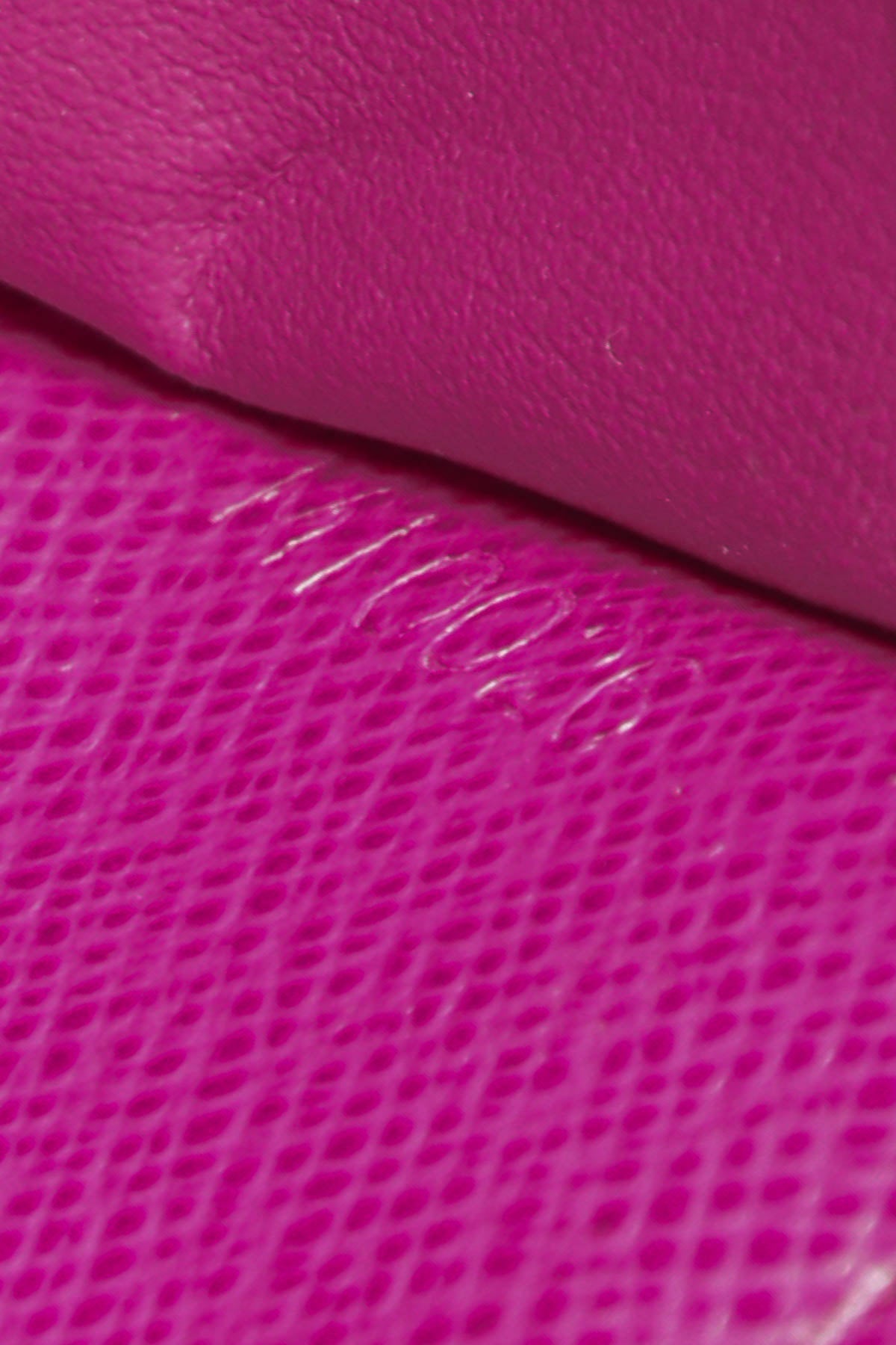 Perforated Compact Zip Wallet - Monogram/Fuchsia