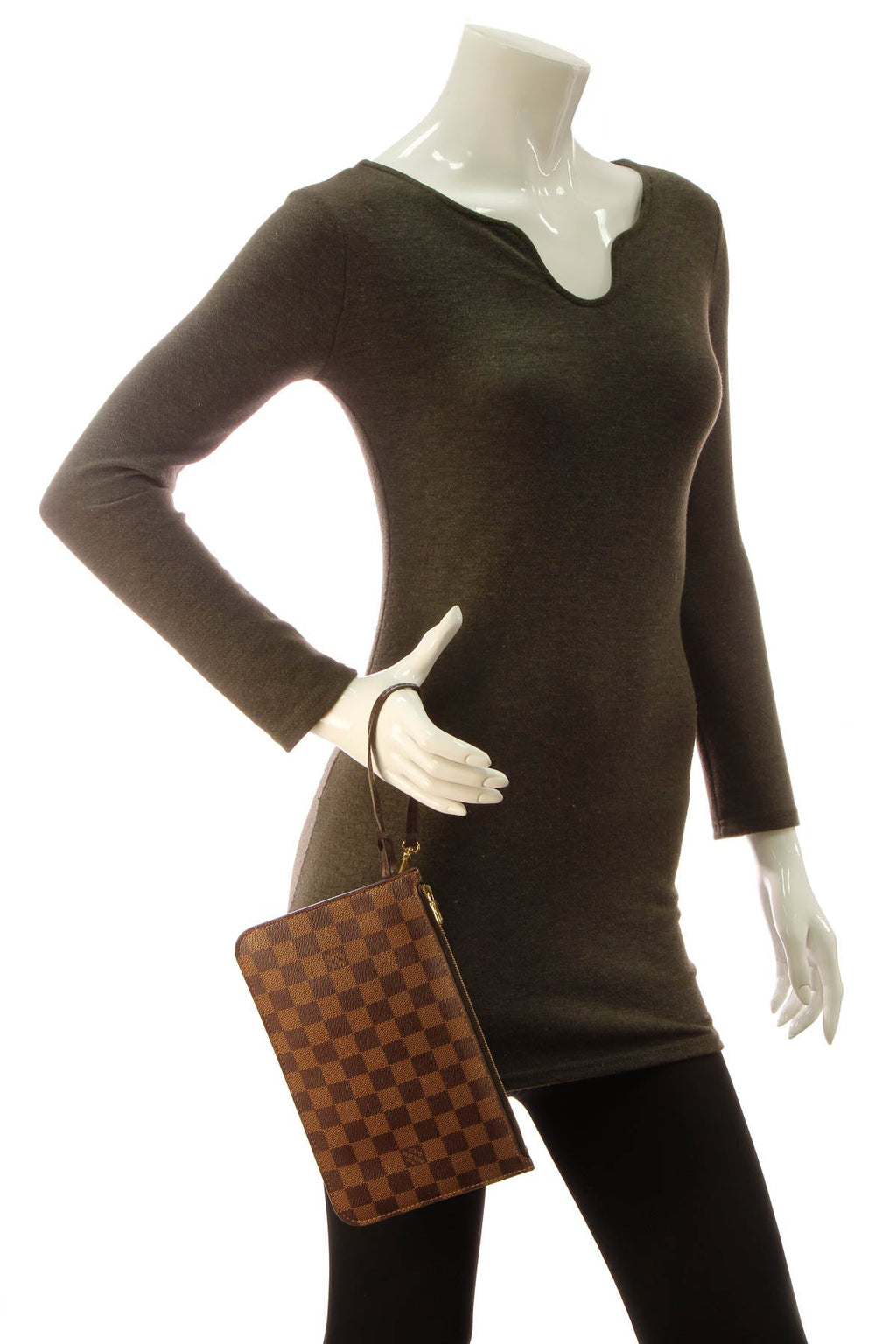 Neverfull Pouch Wristlet - Damier Ebene