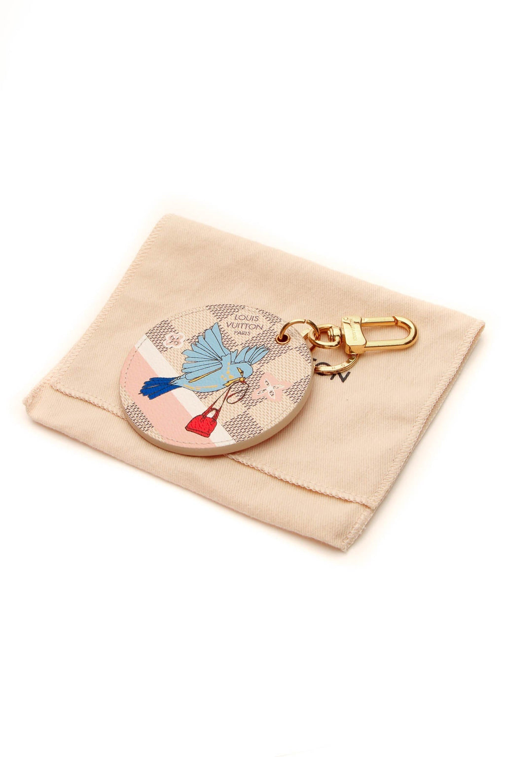 2018 Christmas Animation Bag Charm - Damier Azur
