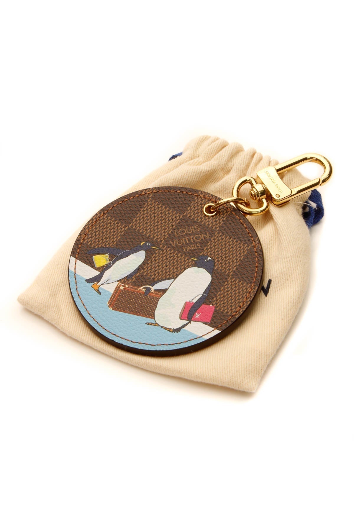 Illustre Manchot Bag Charm - Damier Ebene