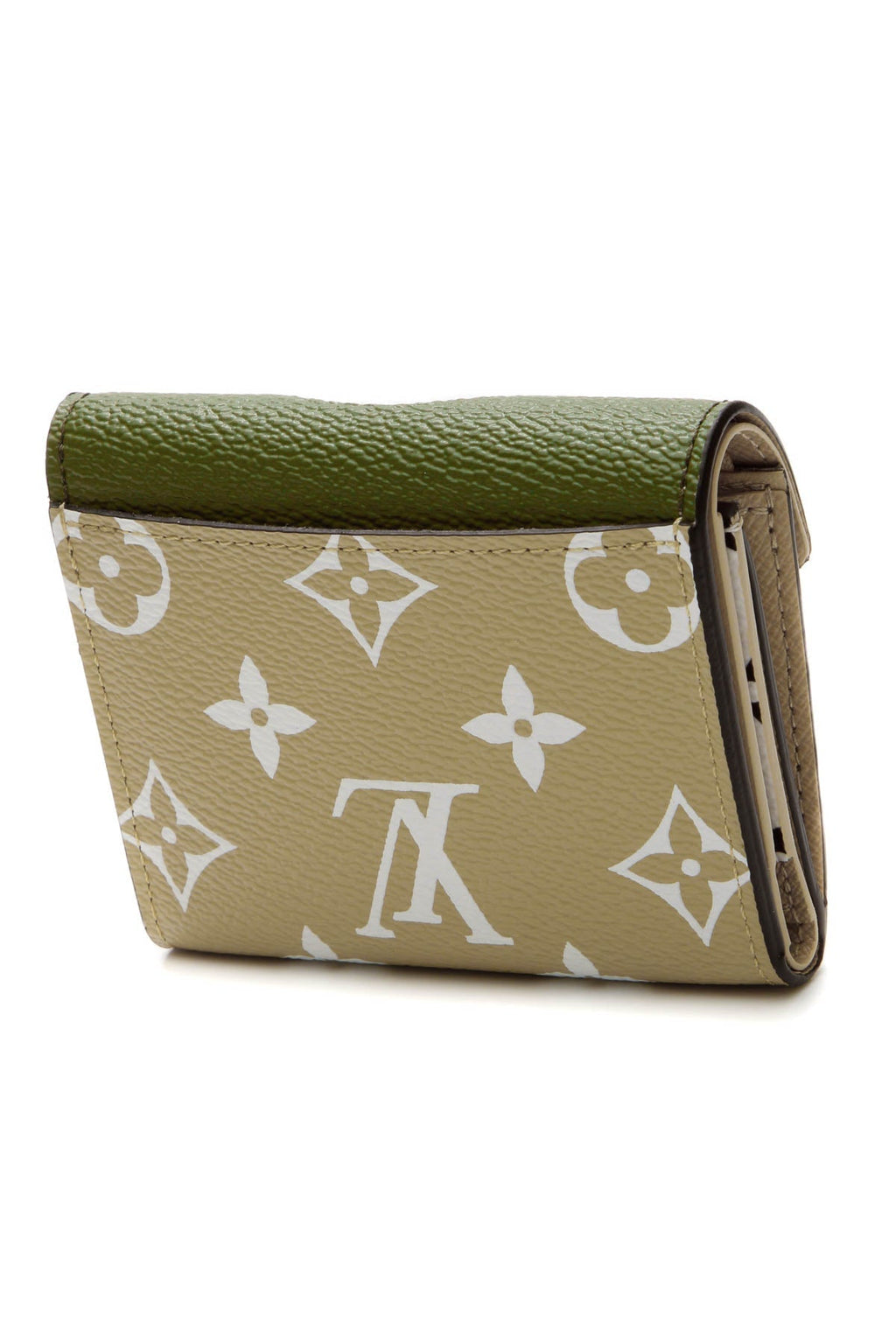 Compact Zoe Wallet - Khaki/White Giant Monogram