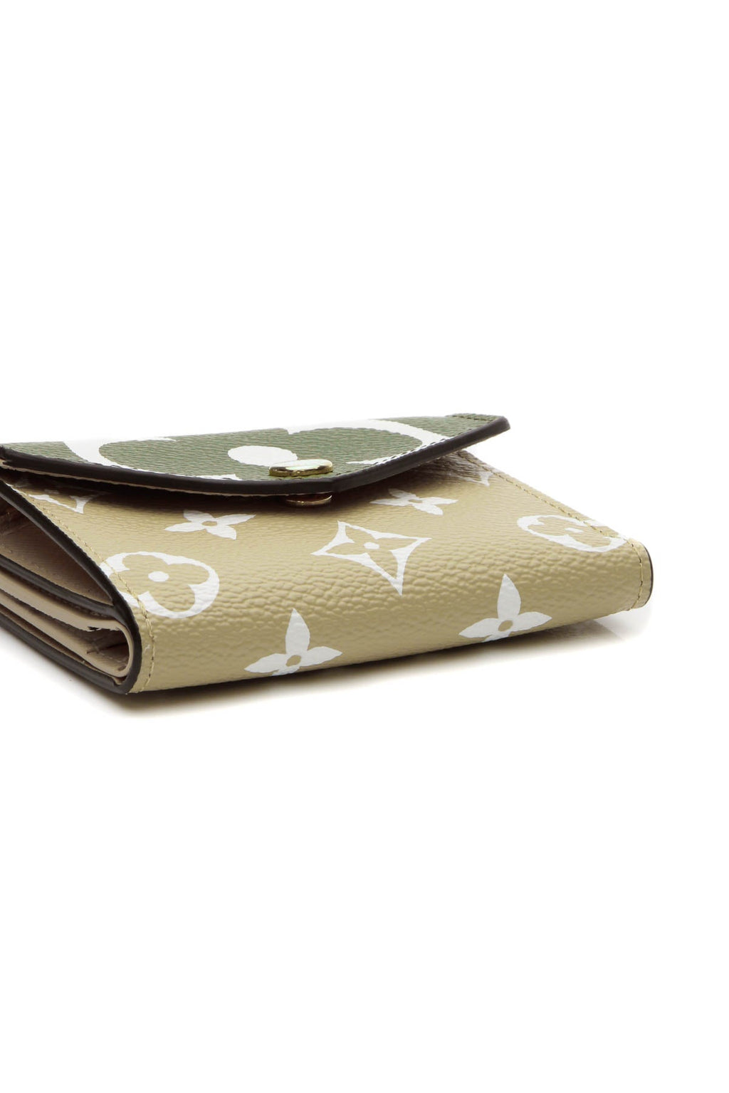 Compact Zoe Wallet - Khaki/White Giant Monogram