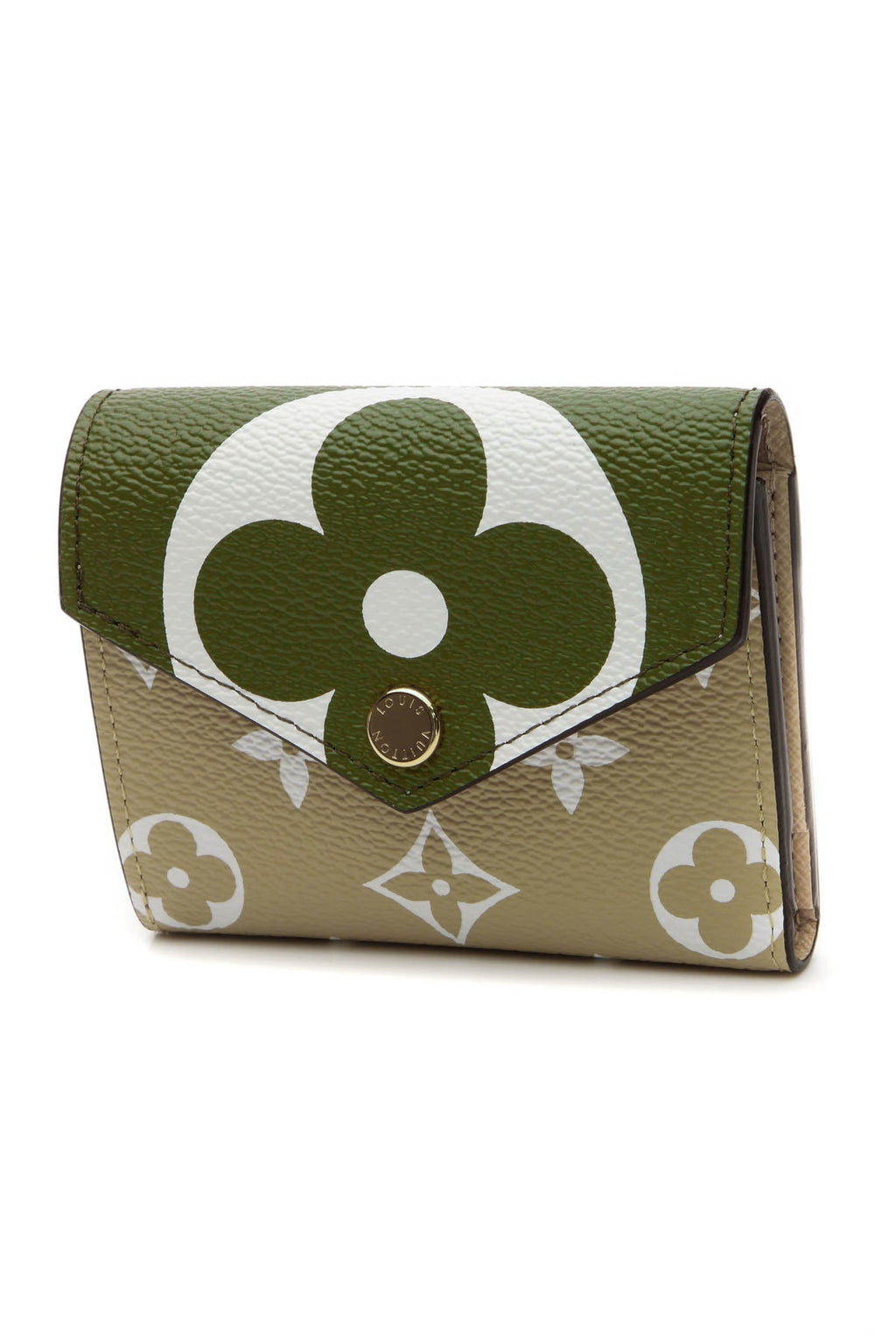 Compact Zoe Wallet - Khaki/White Giant Monogram