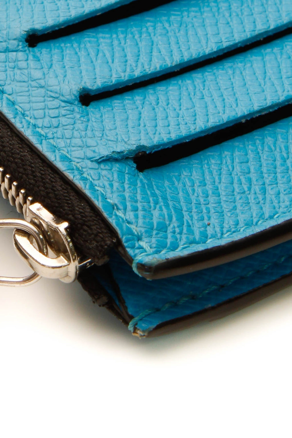Coin Card Holder - Blue Lagoon Monogram
