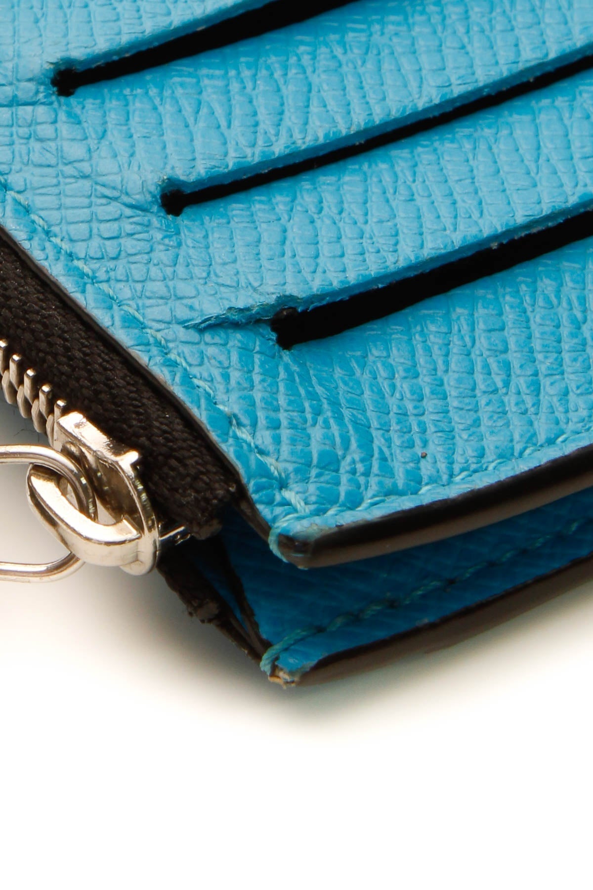 Coin Card Holder - Blue Lagoon Monogram