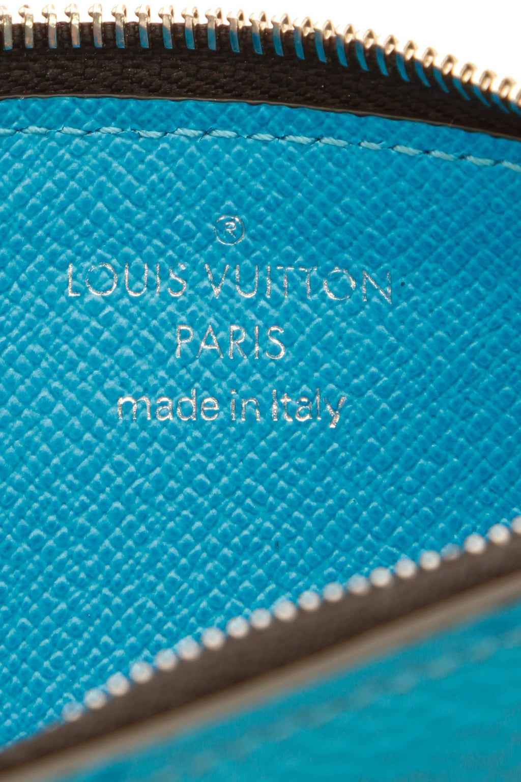 Coin Card Holder - Blue Lagoon Monogram