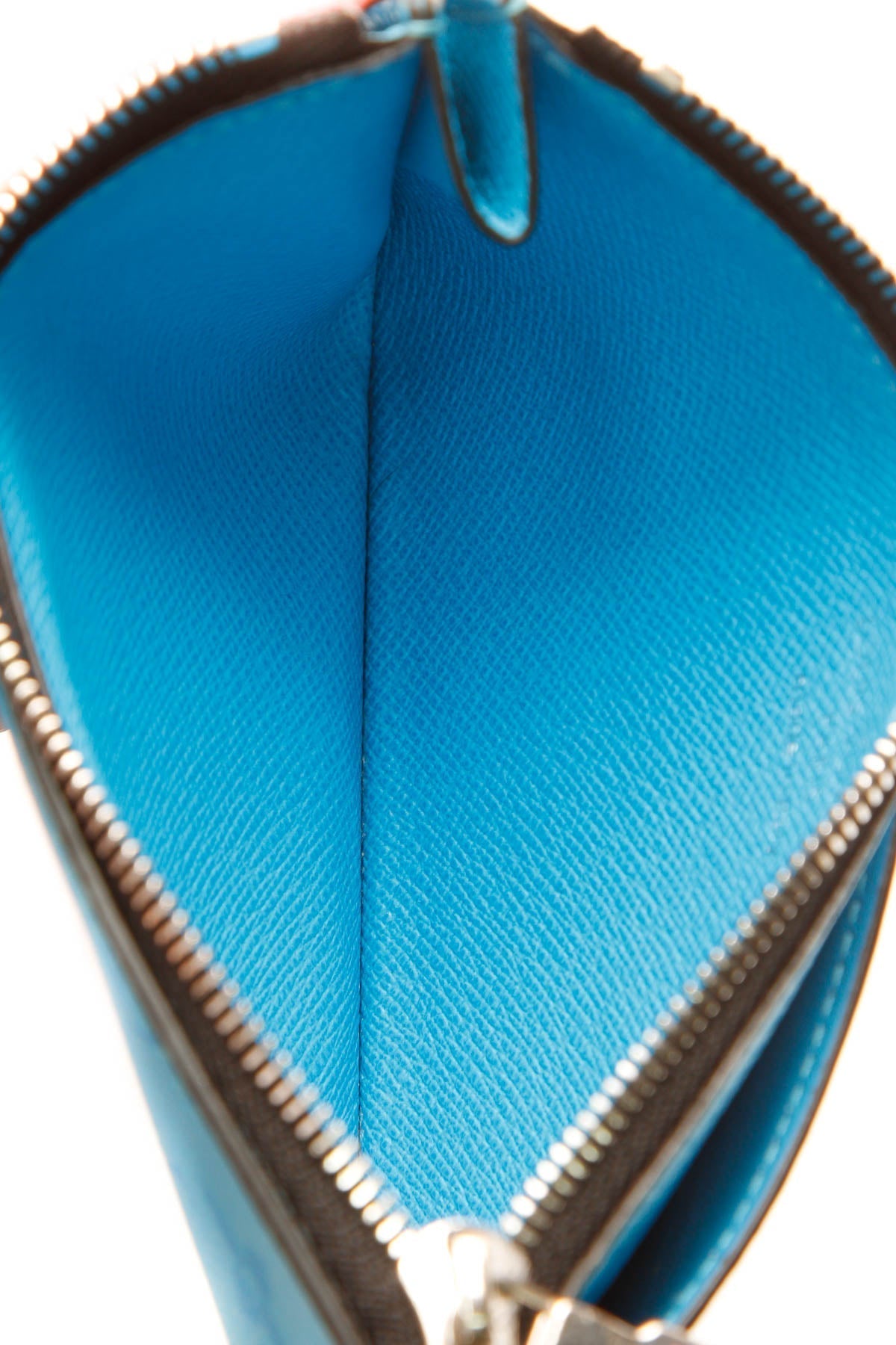 Coin Card Holder - Blue Lagoon Monogram