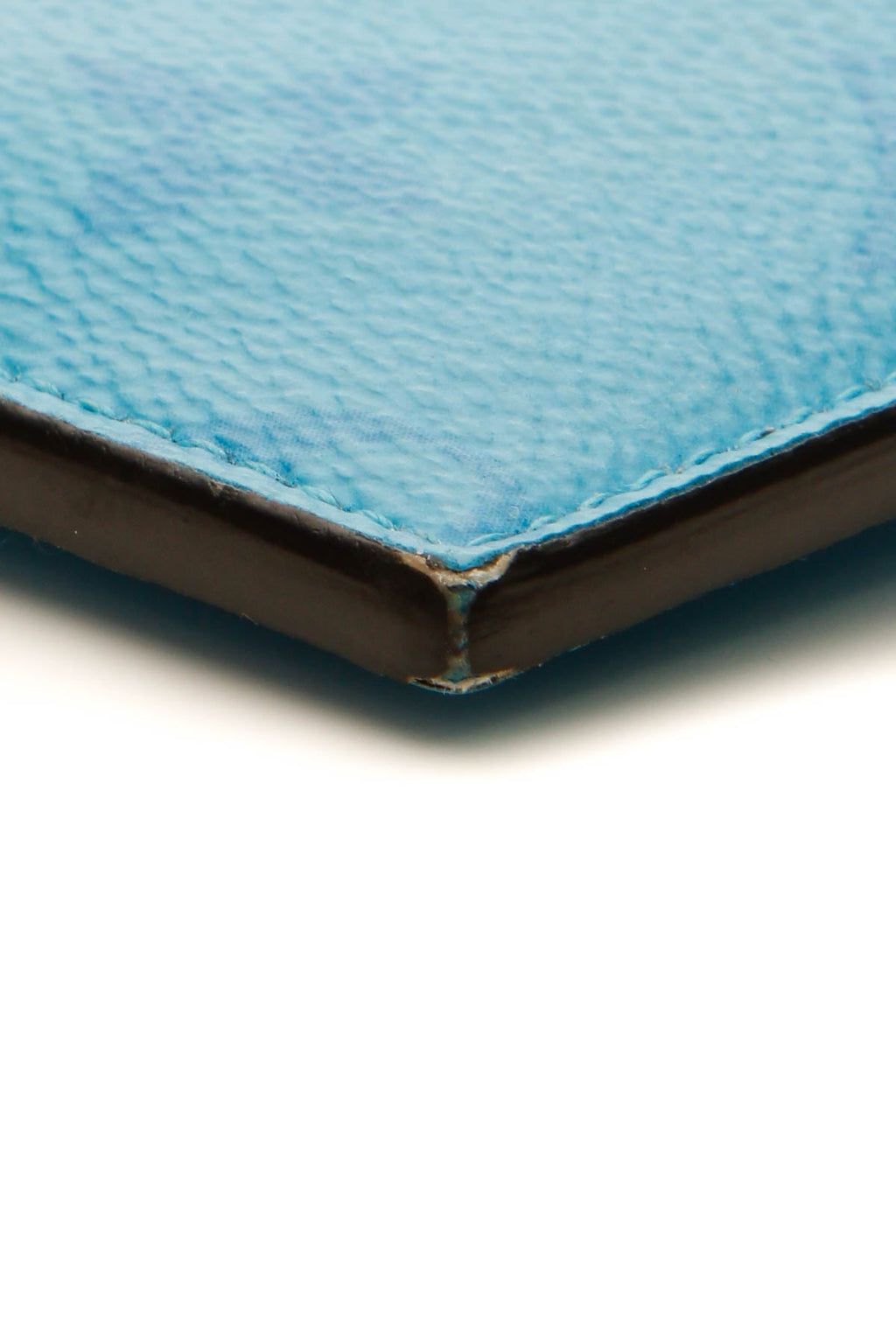 Coin Card Holder - Blue Lagoon Monogram