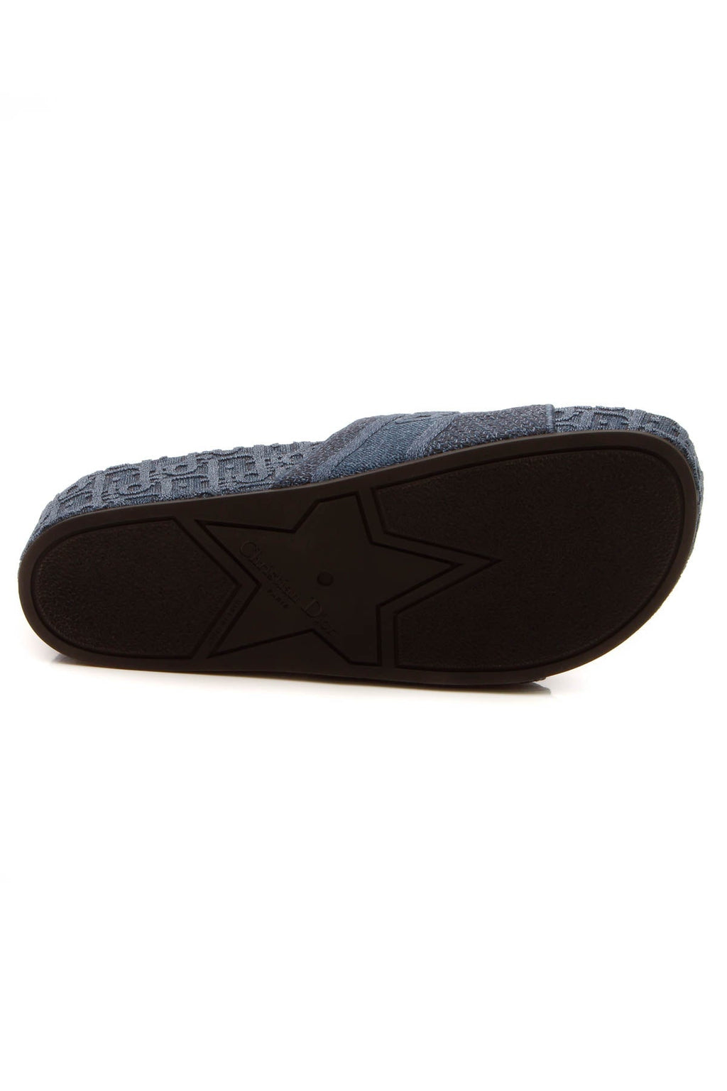 Dway Platform Slide Sandals - Denim Oblique Size 42