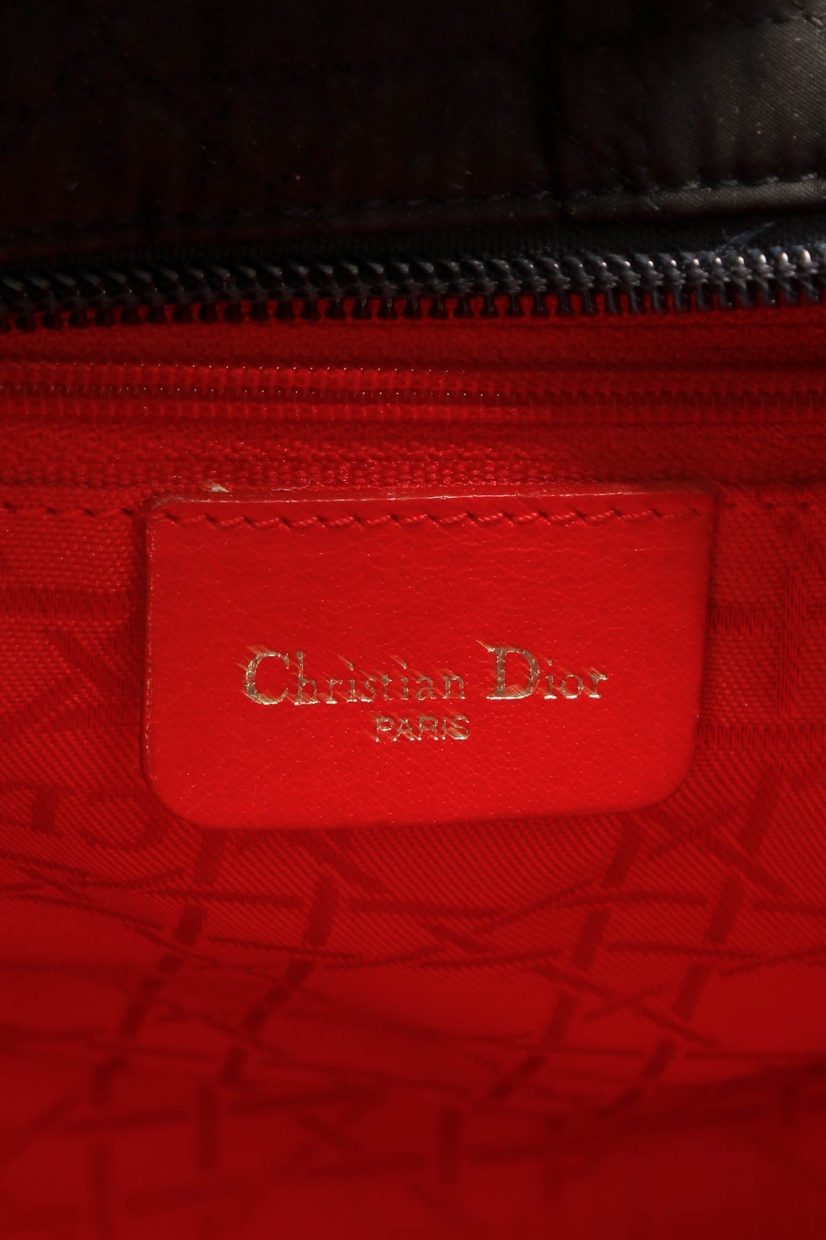 Vintage Cannage Large Lady Dior Bag - Black