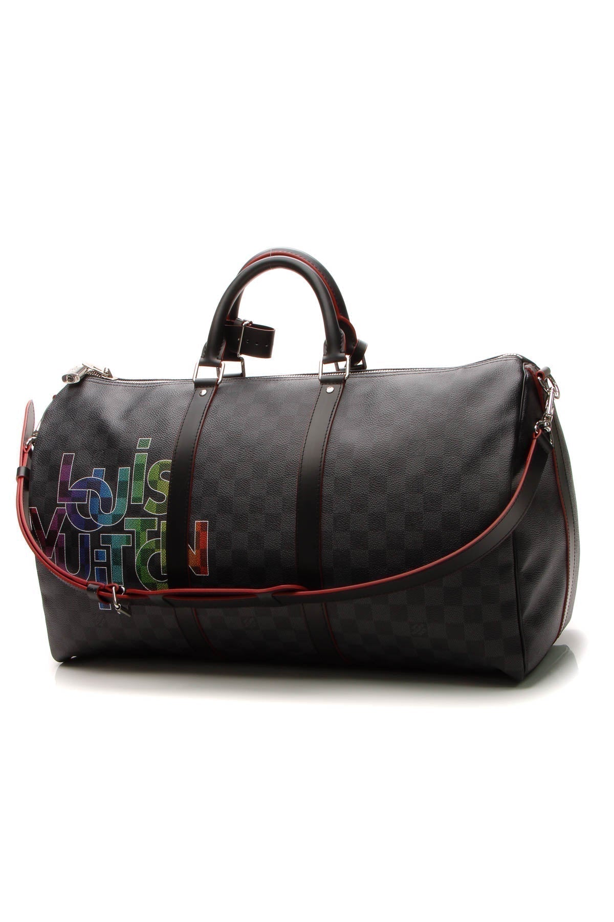 Letter Keepall Bandouliere 50 Travel Bag - Damier Graphite