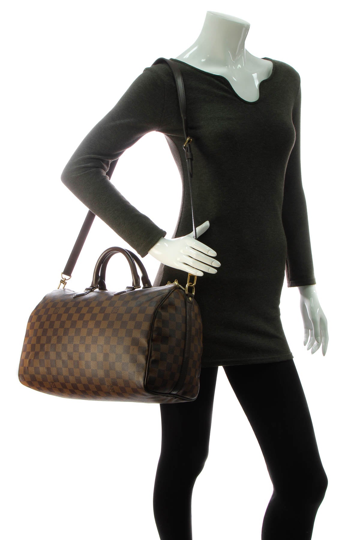 Speedy Bandouliere 35 Bag - Damier Ebene