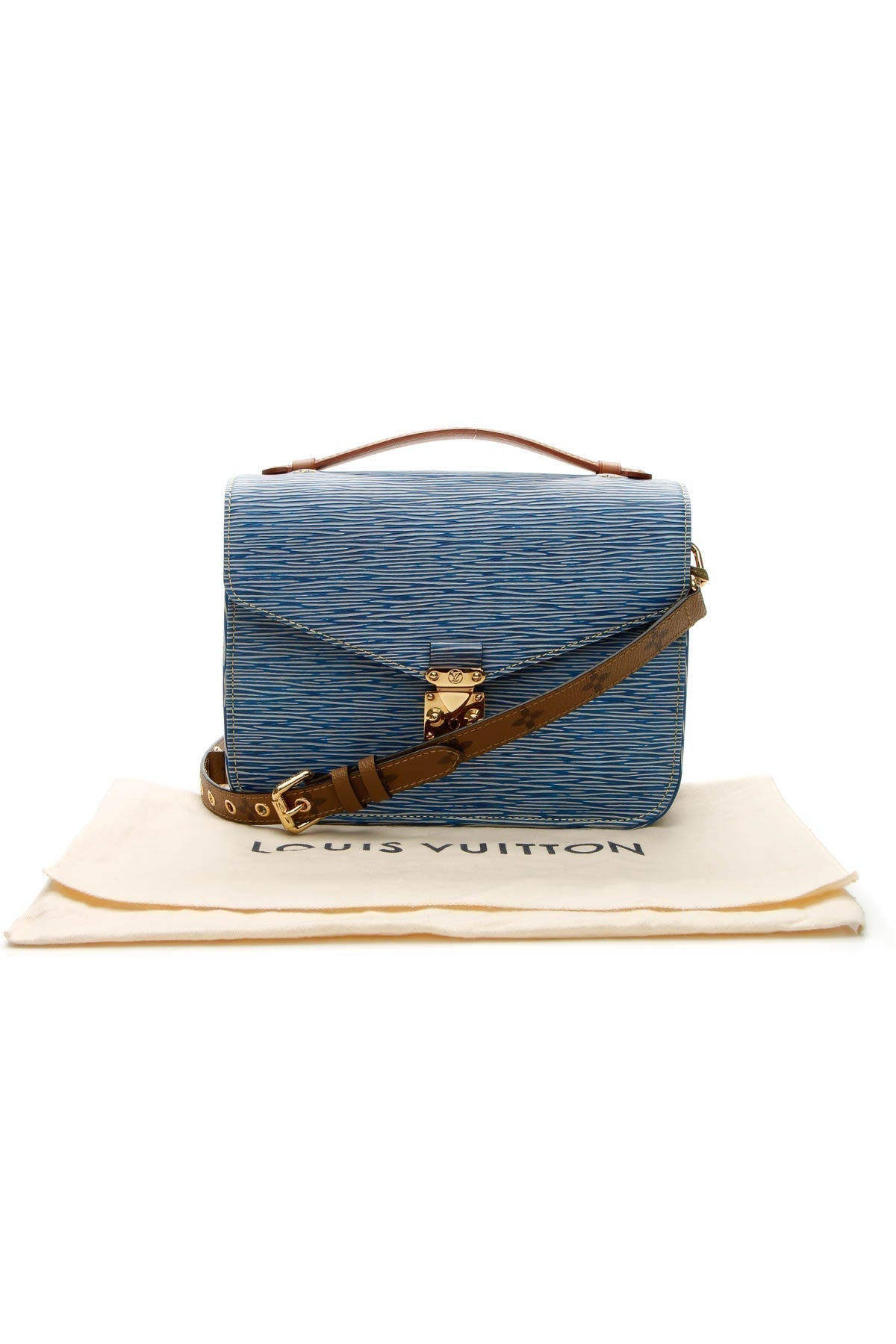 Epi Pochette Metis Bag - Denim Light