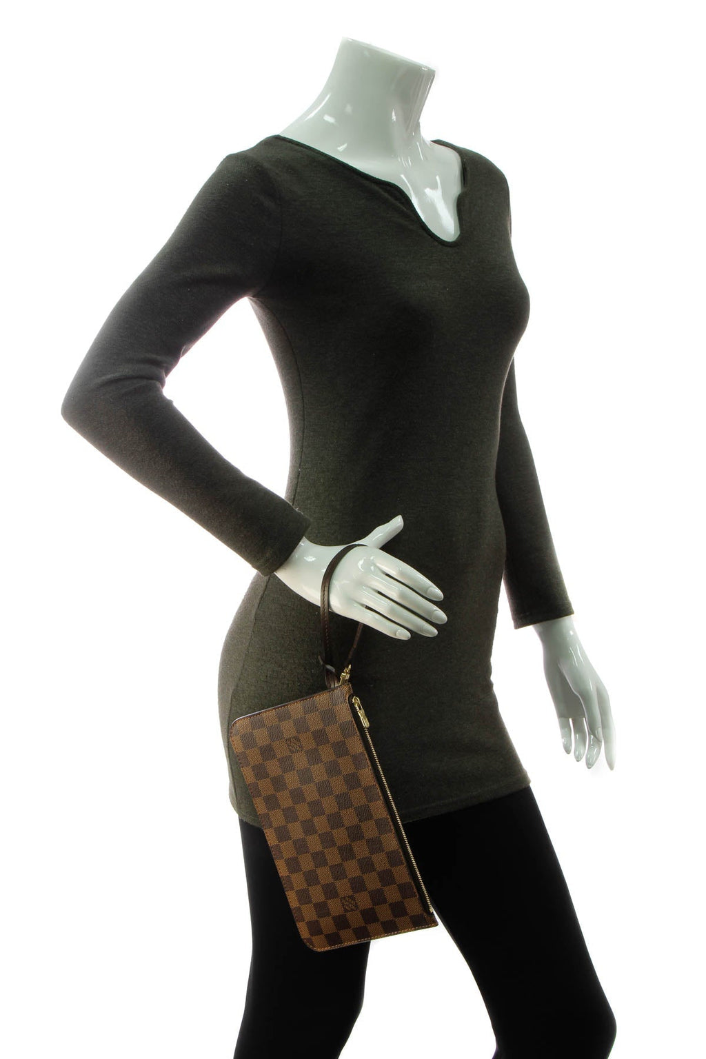 Neverfull Pouch Wristlet - Damier Ebene