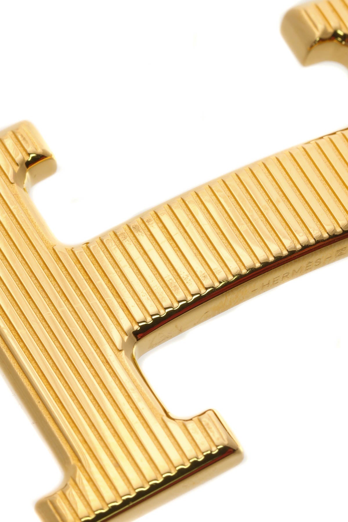 H Calandre 32mm Belt Buckle - Gold