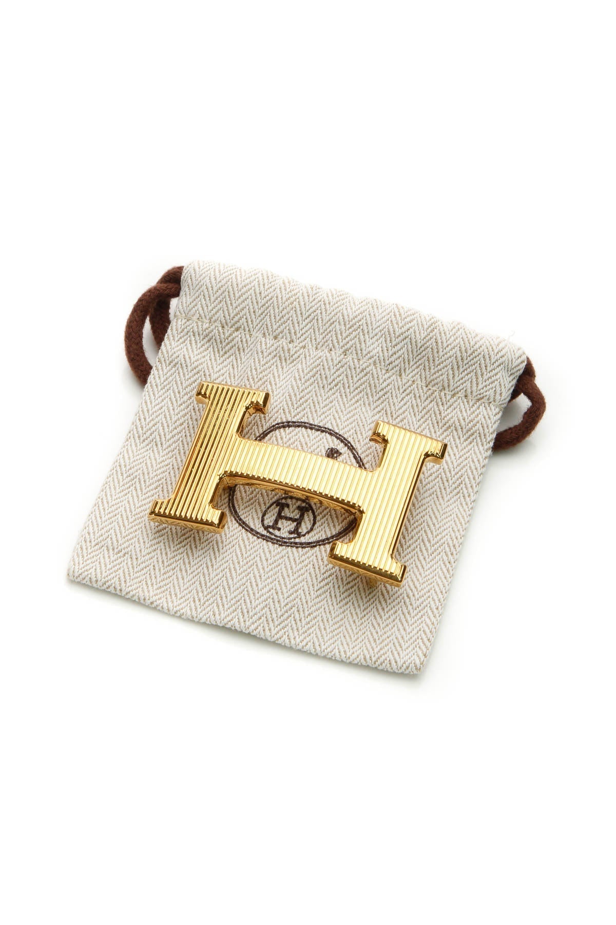 H Calandre 32mm Belt Buckle - Gold