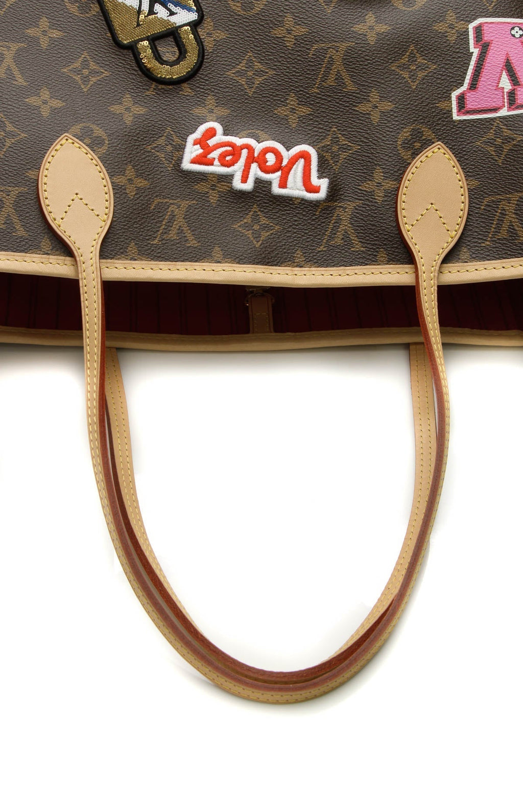 Patches Neverfull MM Tote Bag - Monogram