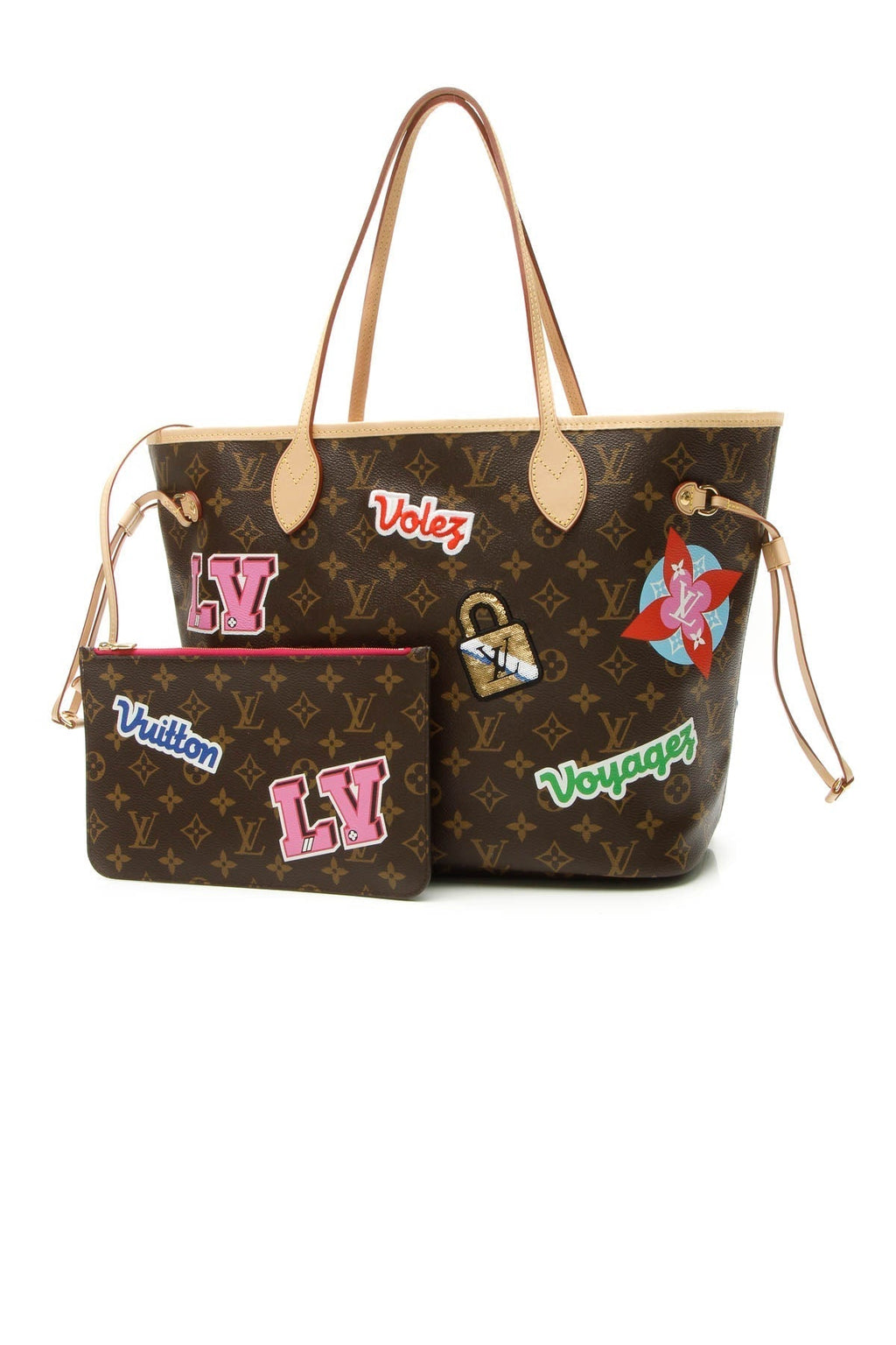 Patches Neverfull MM Tote Bag - Monogram