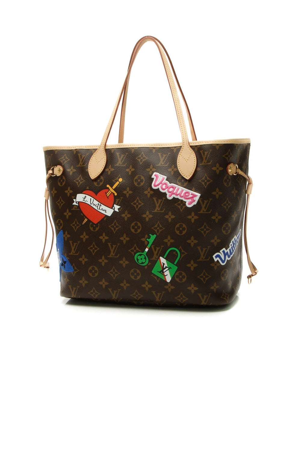 Patches Neverfull MM Tote Bag - Monogram
