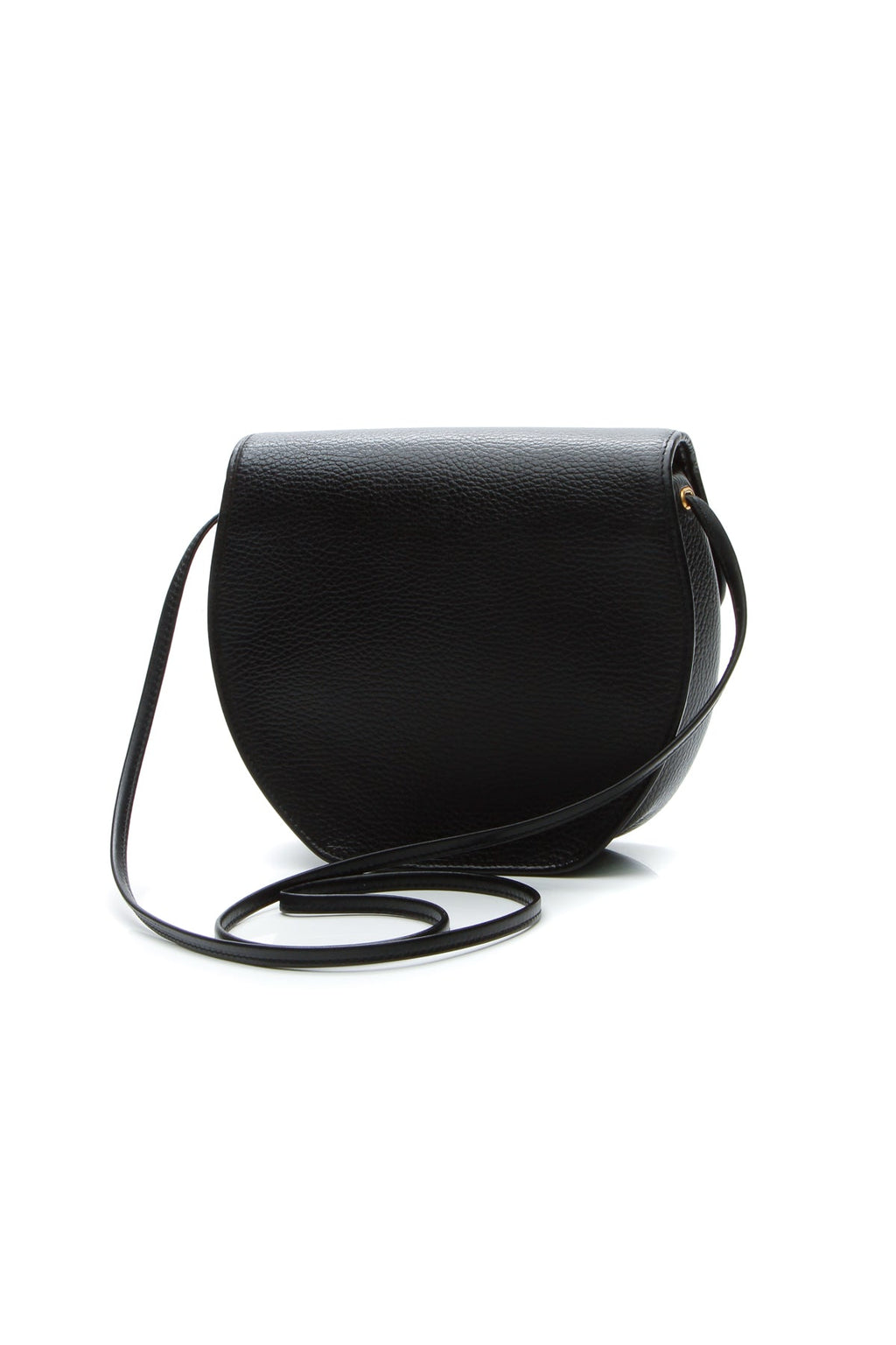 Vintage Flap Crossbody Bag - Black
